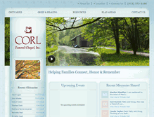 Tablet Screenshot of corlfuneralchapel.com